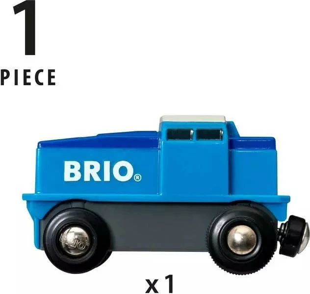 Tren lodër Brio 33130 Cargo Battery Engine, plastikë, blu e bardhë