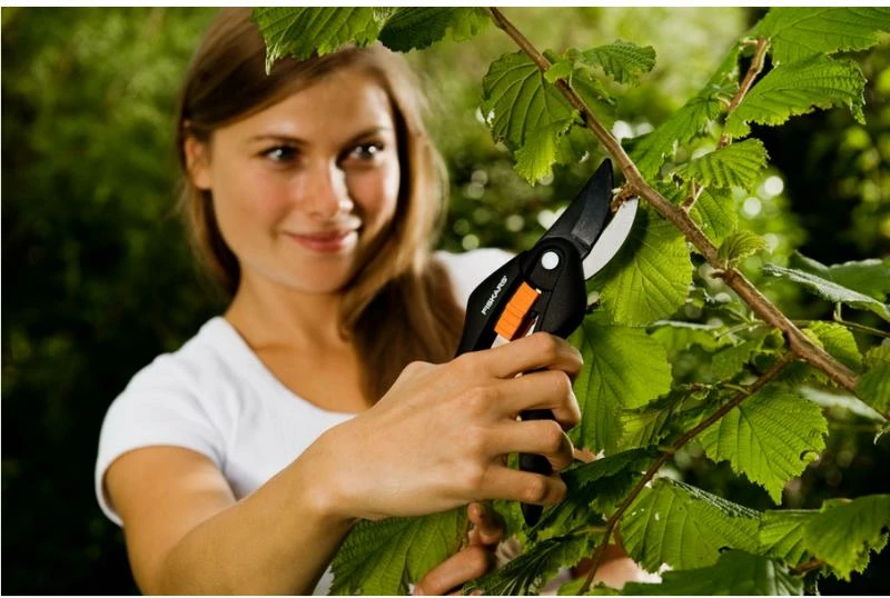 Gërshërë krasitjeje Fiskars SingleStep Bypass P26, 210 mm, e zezë/portokalli