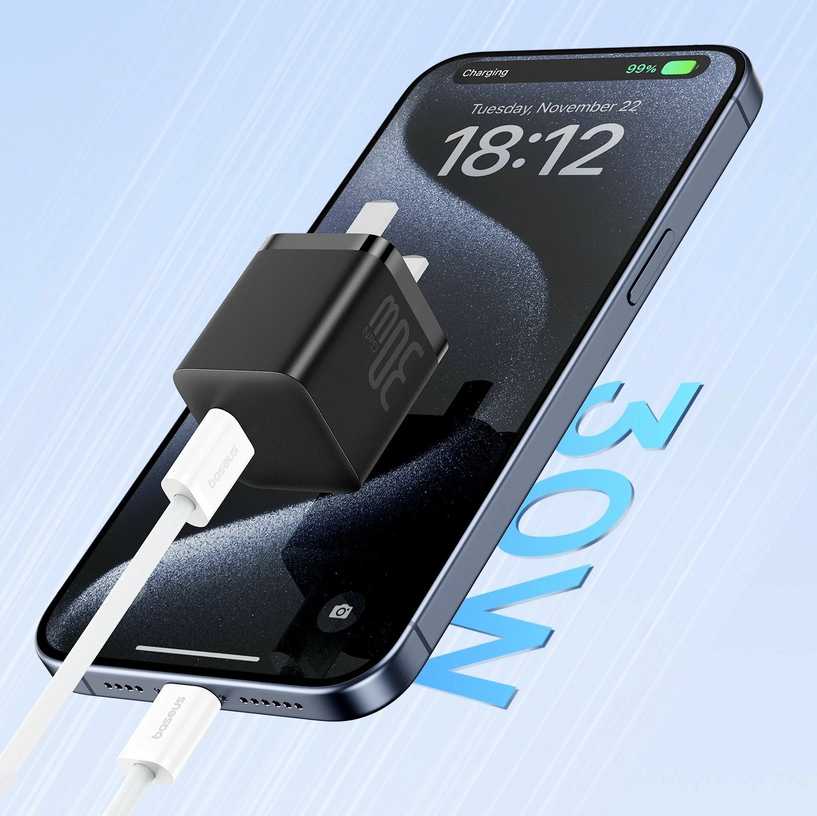 Kabllo USB-C në USB-C Baseus Superior Series II P10365200211-01 2 m PD 30W USB 2.0, e bardhë