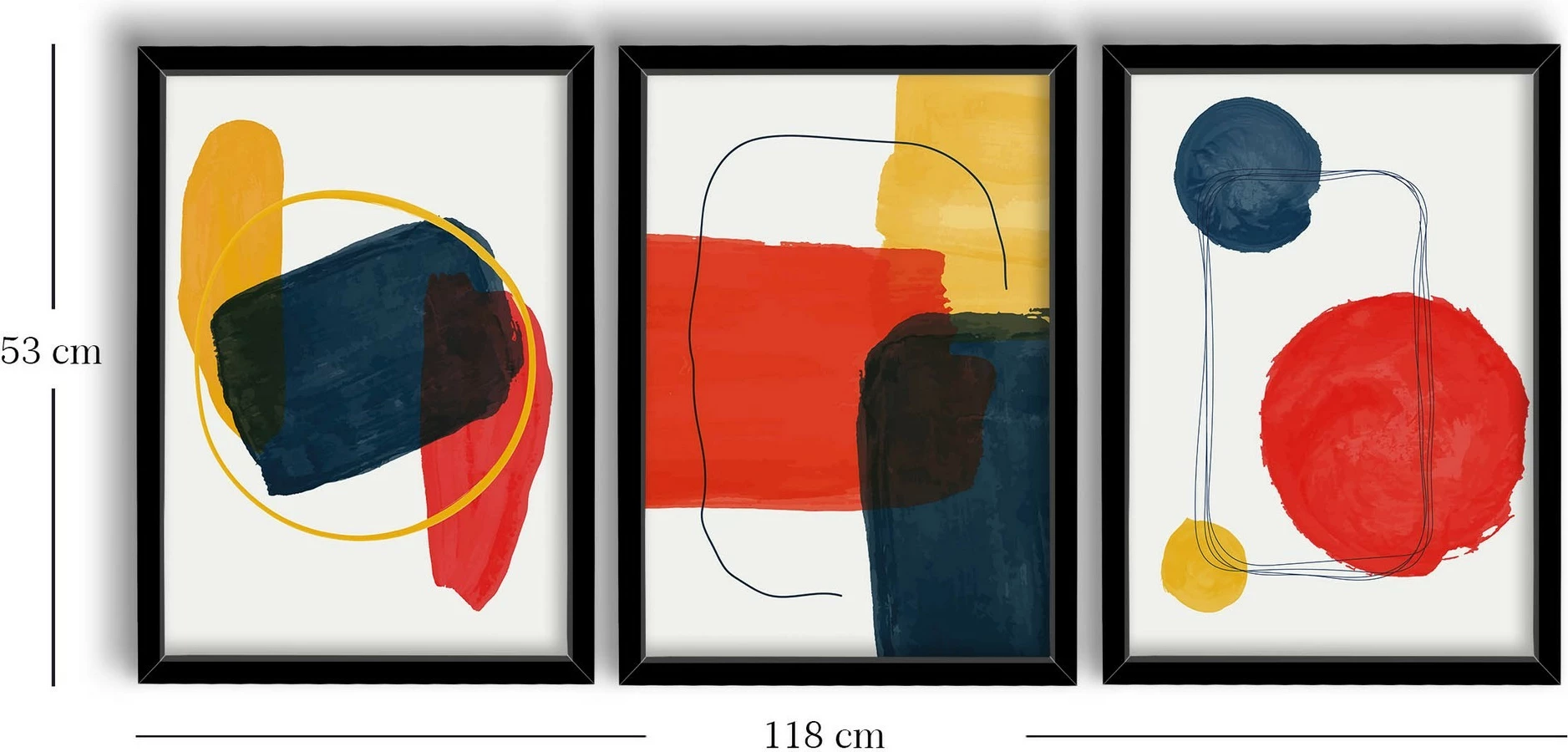 Pikturë dekorative me kornizë MDF (3 copë), Wallity, 3P3853NISCT-005