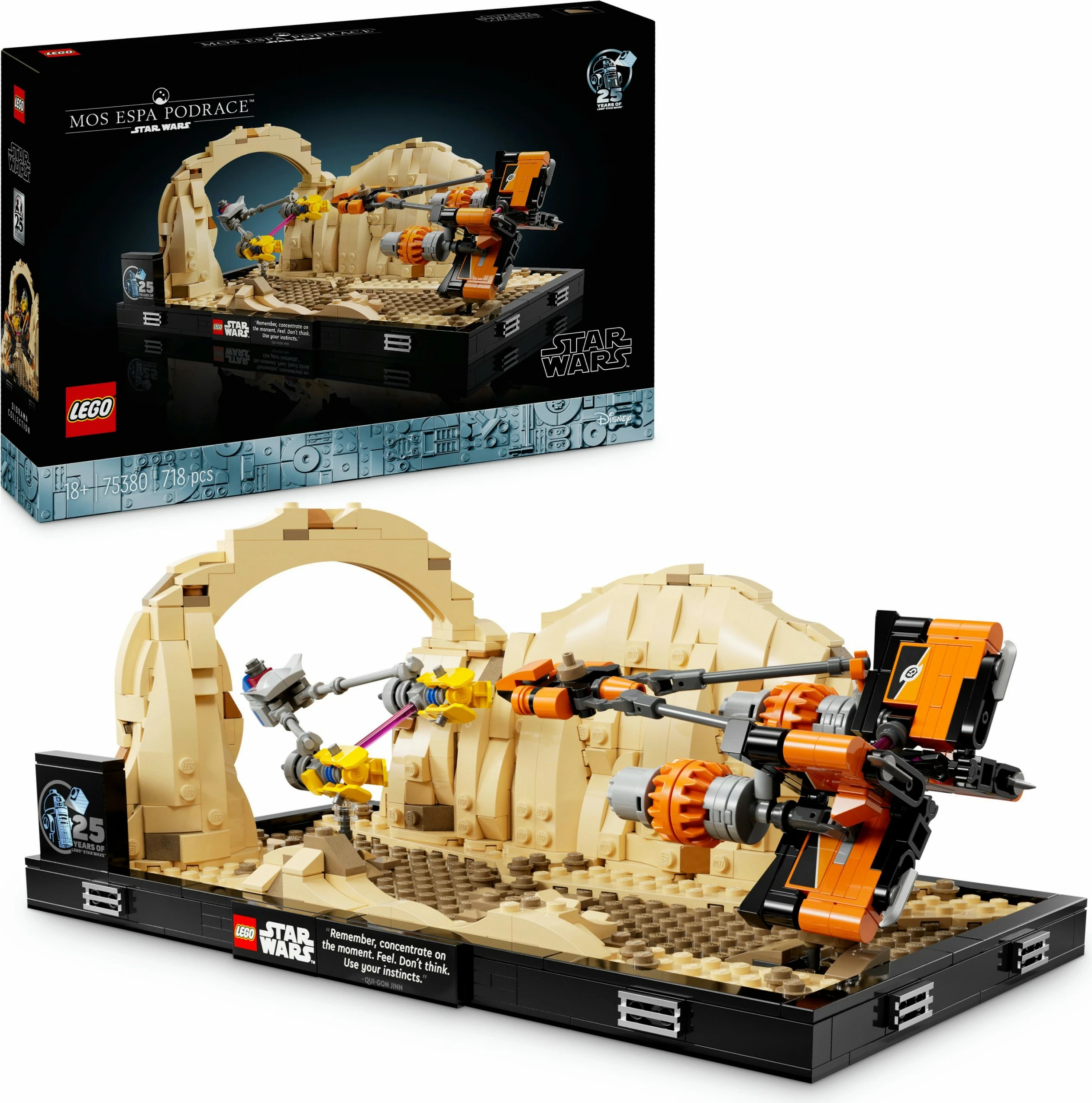 Set ndërtimi LEGO Mos Espa Podrace Diorama, 718 pjesë, shumëngjyrësh