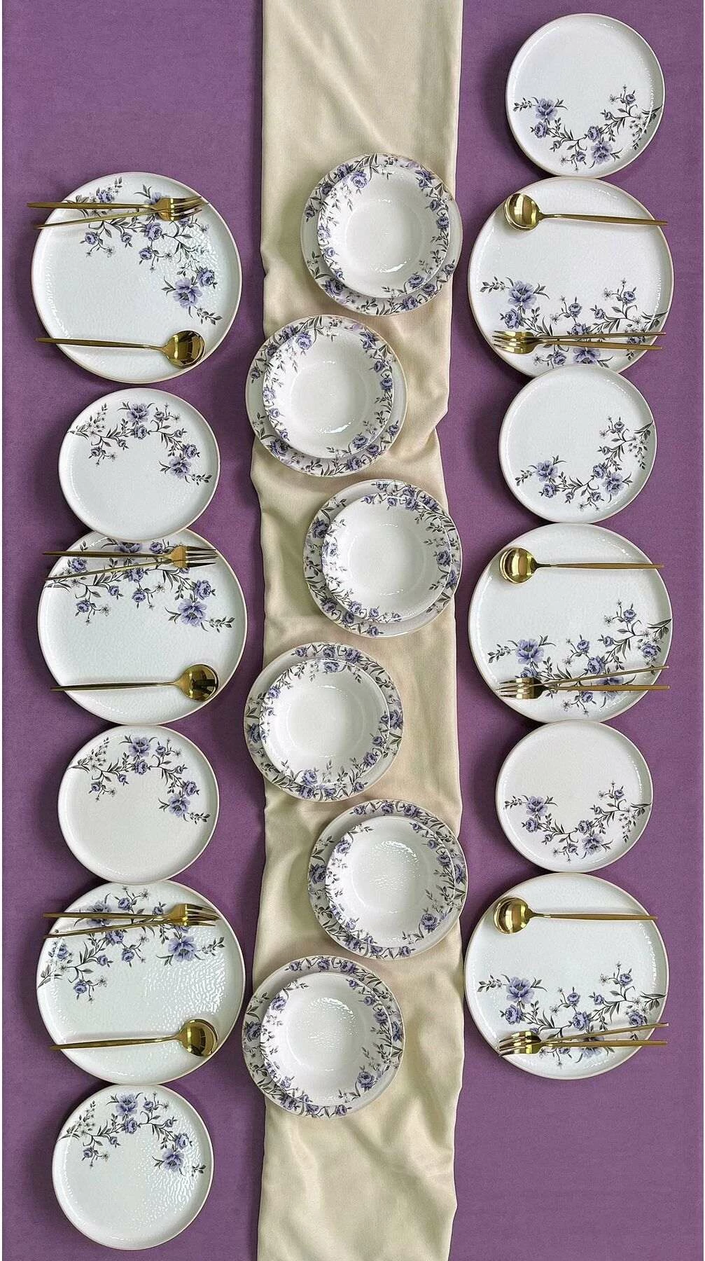 Set enësh për drekë, 24 copë, Hermia Concept, RolyefliLux24