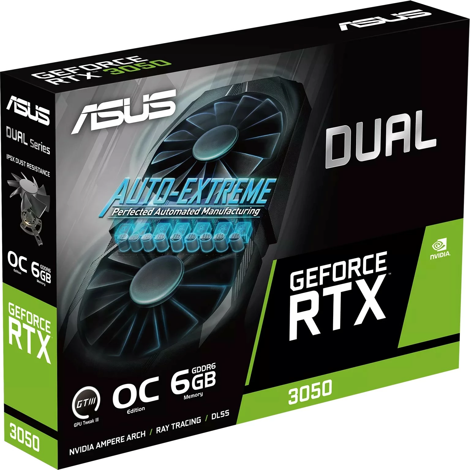 Kartelë grafike ASUS Dual GeForce RTX 3050, 6 GB, GDDR6, PCI Express 4.0, e zezë