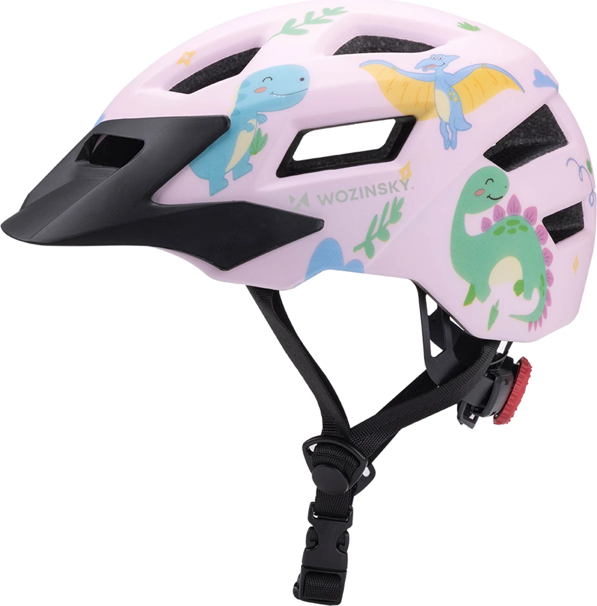 Kaskë MTB fëmijësh Wozinsky HT-45R XS (48-52 cm), me rrotë 360° dhe krahëz të heqshëm, rozë