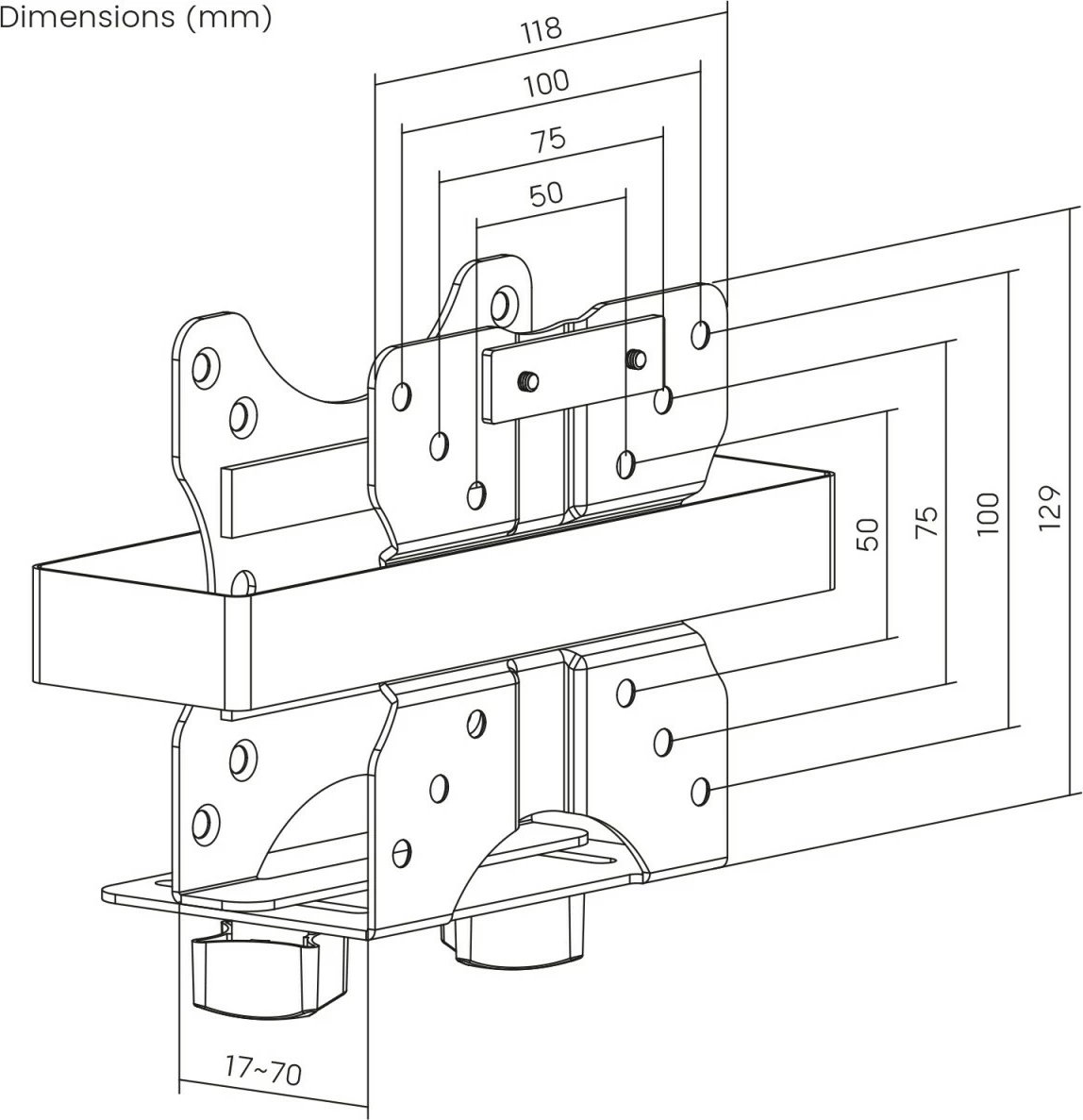 Mbajtëse mini kompjuteri Maclean MC-115W, e bardhë
