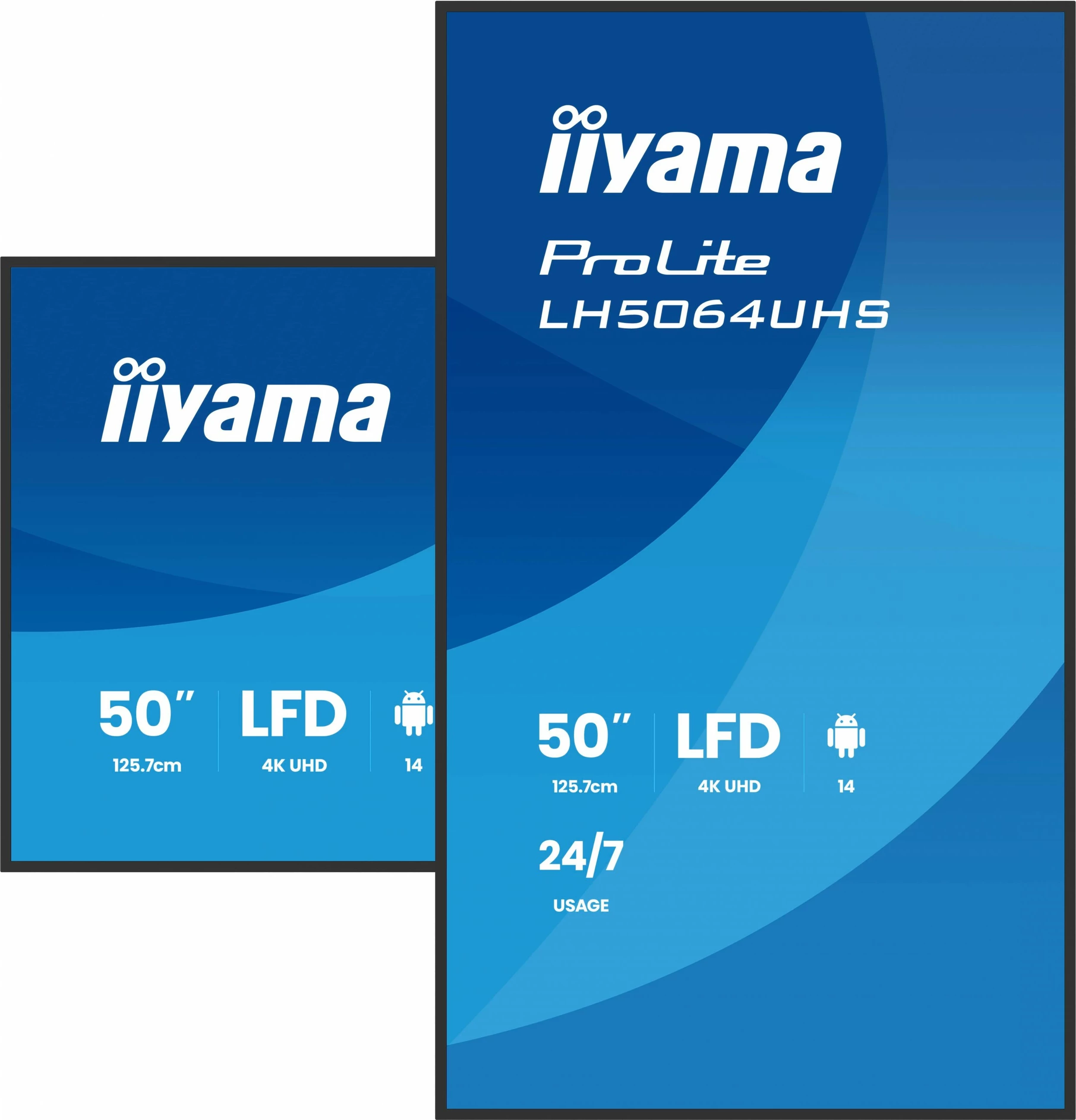Ekran i madh digital iiyama LH6564UHS-B1AG, 65 inç, 4K UHD, Wi-Fi, 24/7