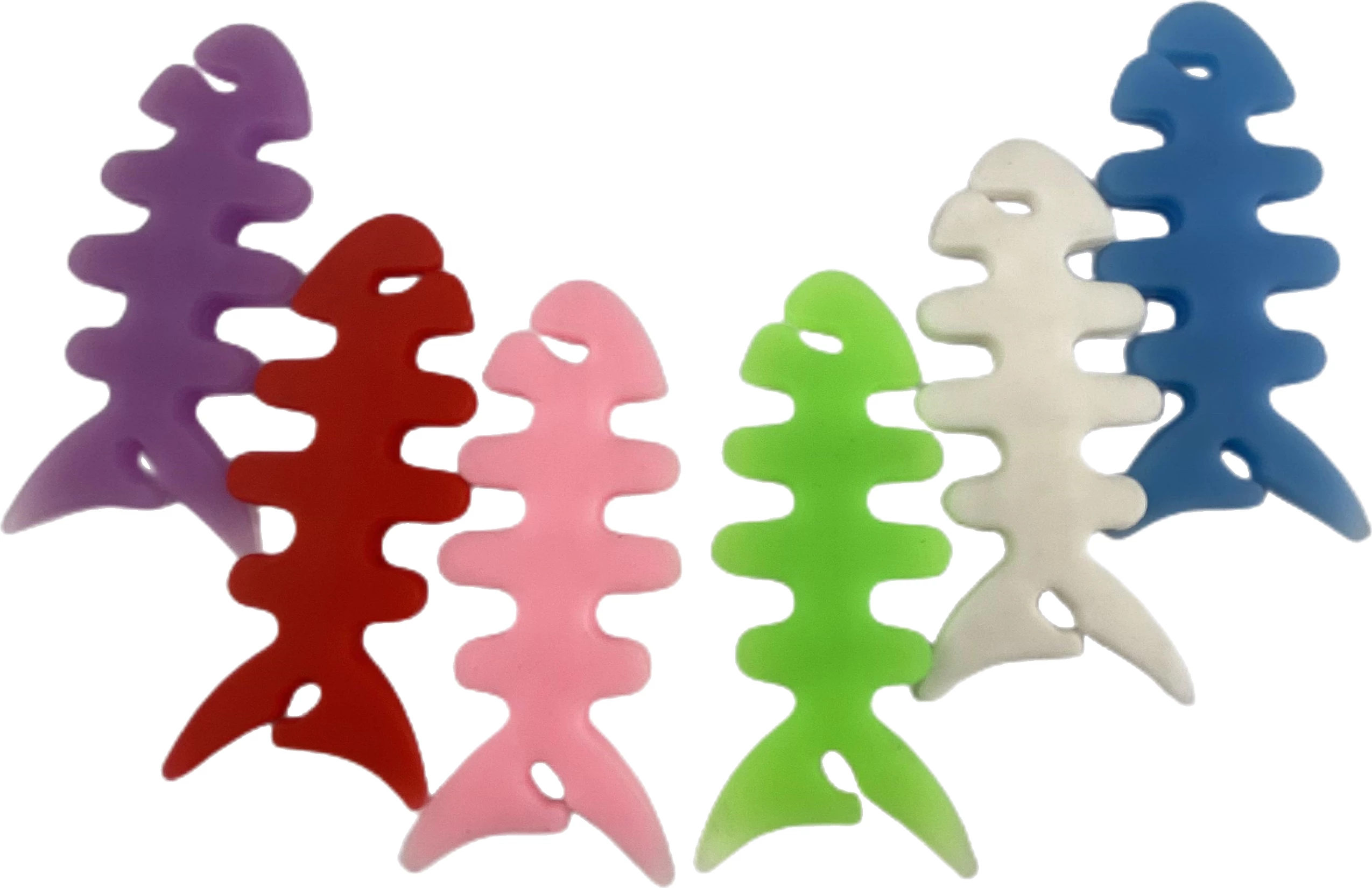 Mbështjellës kablloje për kufje Hurtel, formë peshku, plastikë, bardhë