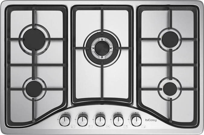 Sobë gazi IsEasy MGBS-765, çelik inox, 5 djegës