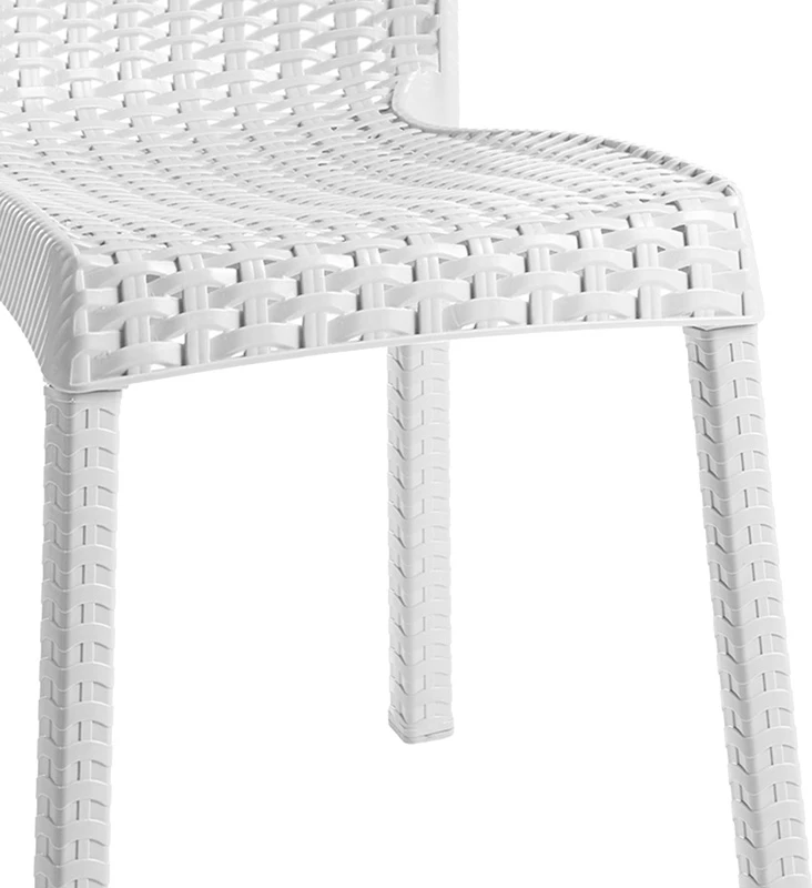 Set tavoline me karrige për terasë, Icon-Confident, 3 copë, PP, ngjyrë e bardhë