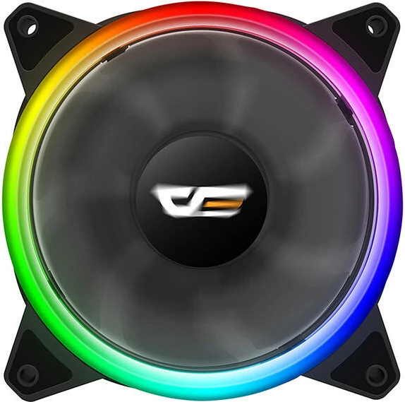 Set ventilatorë Darkflash DR12 Pro 3in1, 120x120 mm, ARGB, i zi