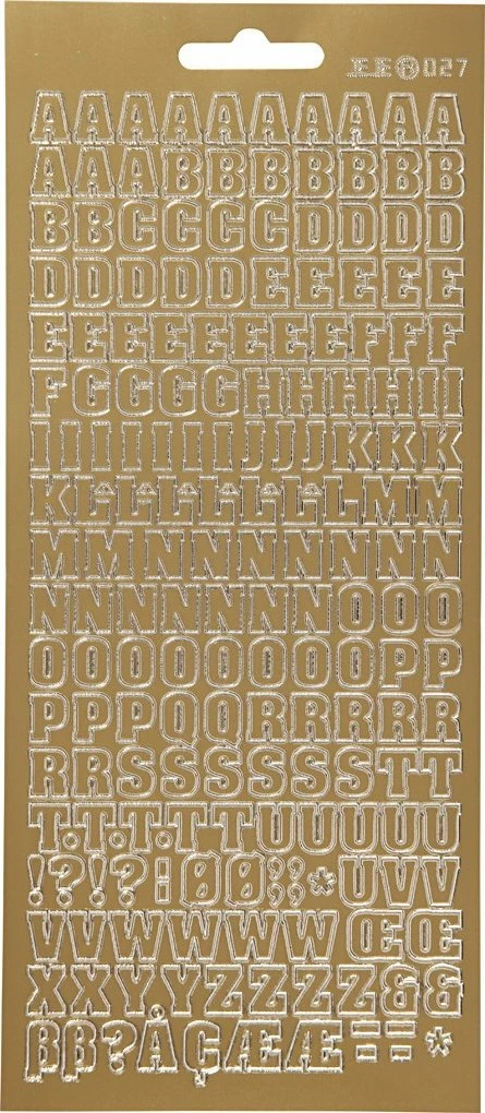 Stikerë shkronja Focus Focus Stickers Gold Letters Design 3 100 x 230 mm, ari, 1 fletë