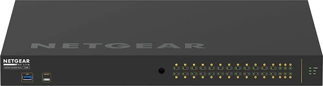 Switch i menaxhueshëm NETGEAR M4250-26G4XF-PoE+, 24 porte Gigabit, 4 SFP+, PoE+, rackmount, i zi