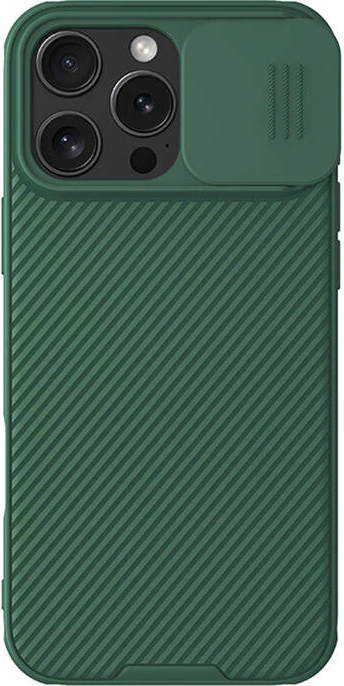 Mbështjellës Nillkin CamShield Pro për iPhone 16 Pro Max, i gjelbër