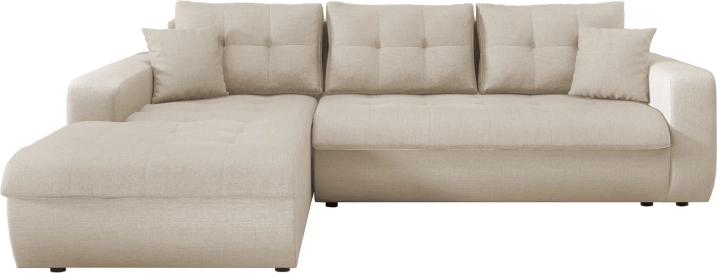 Kënd-sofë shtrati majtas KANSO, material bezhë, FH3338.03L, 244x188x80cm