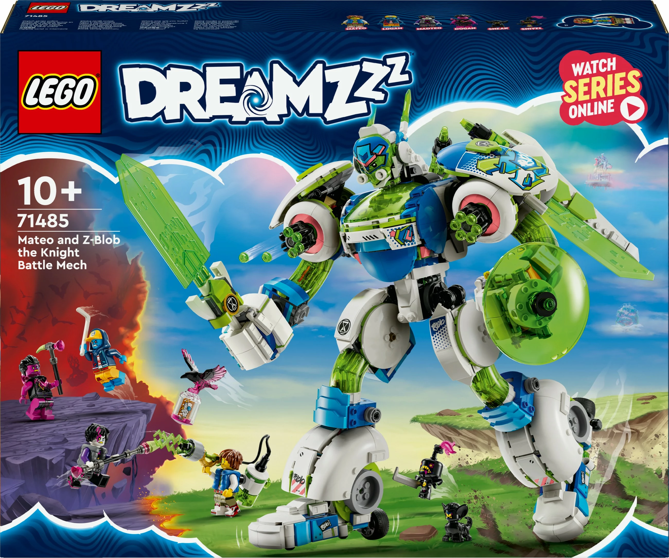 Set ndërtimi LEGO DREAMZzz 71485 Mateo dhe Z-Blob Mech Kalorësi, shumëngjyrësh