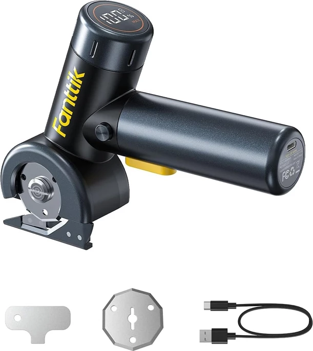 Prerëse elektrike pa tel Fanttik C8 Nano, 3 shpejtësi deri 250 RPM, thellësi prerjeje 6.5 mm, ekran LED, karikim USB‑C