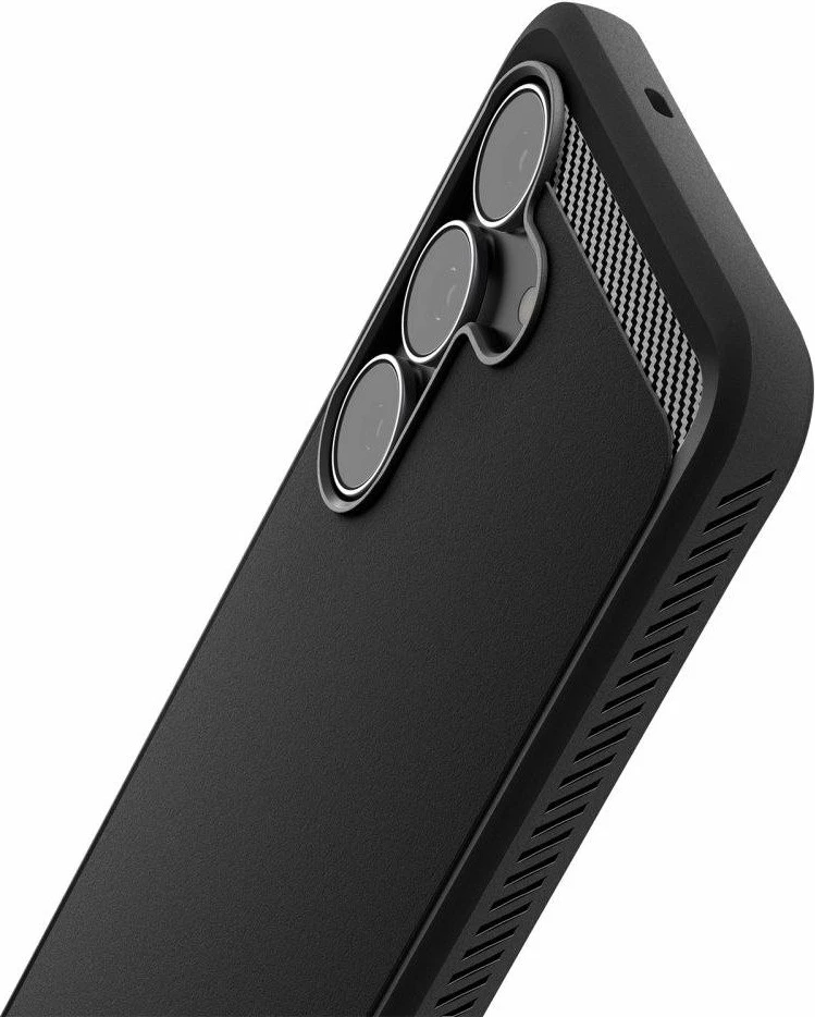 Mbështjellës Spigen Rugged Armor për Samsung Galaxy S25 FE, TPU, karikim pa tela, Matte Black, 1 copë
