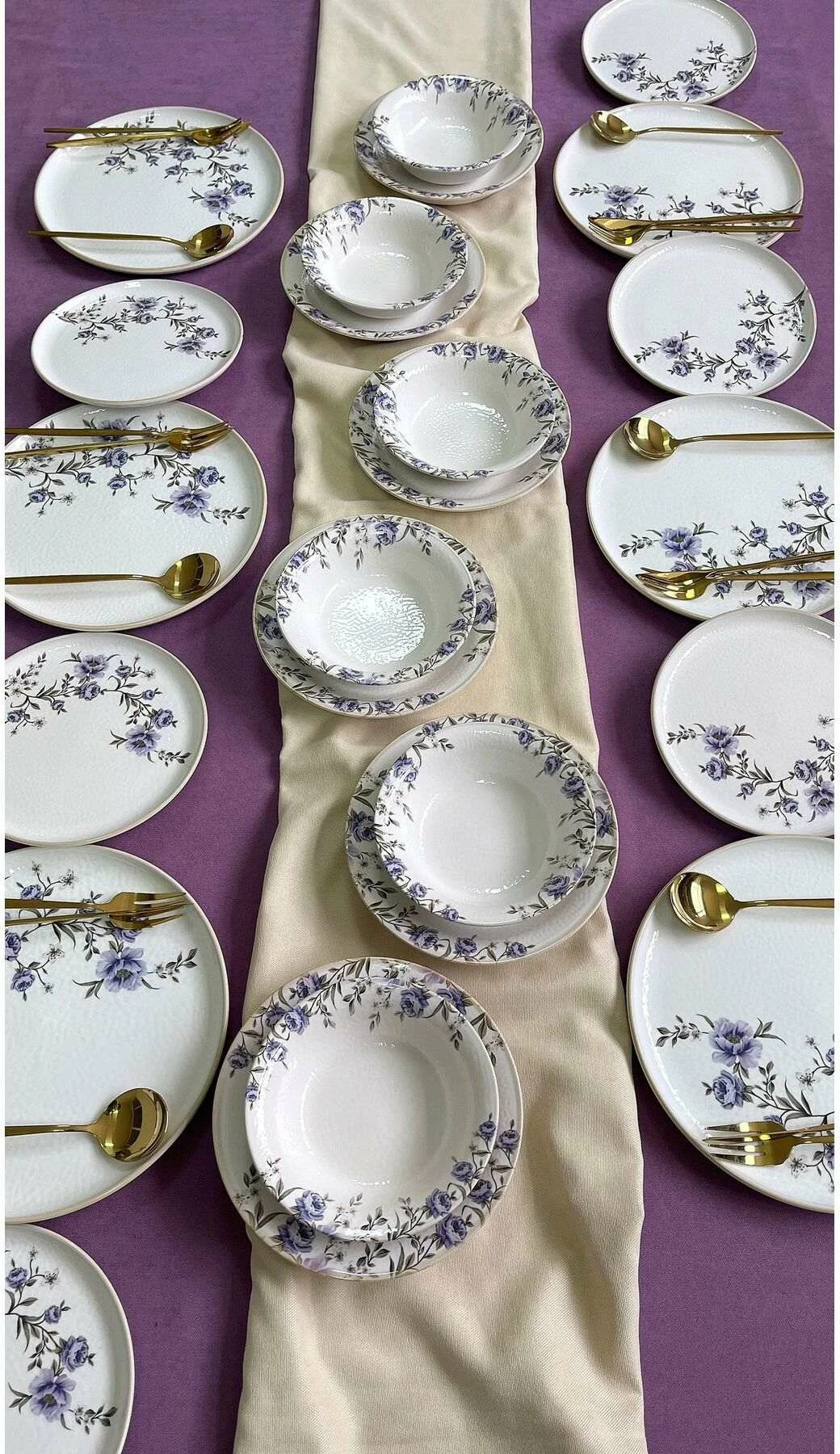 Set enësh për drekë, 24 copë, Hermia Concept, RolyefliLux24