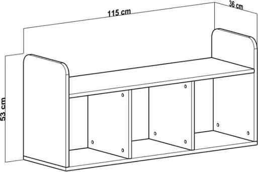 Komodë TV Hanah Home, Tiny, ngjyrë sonomo dhe e bardhë