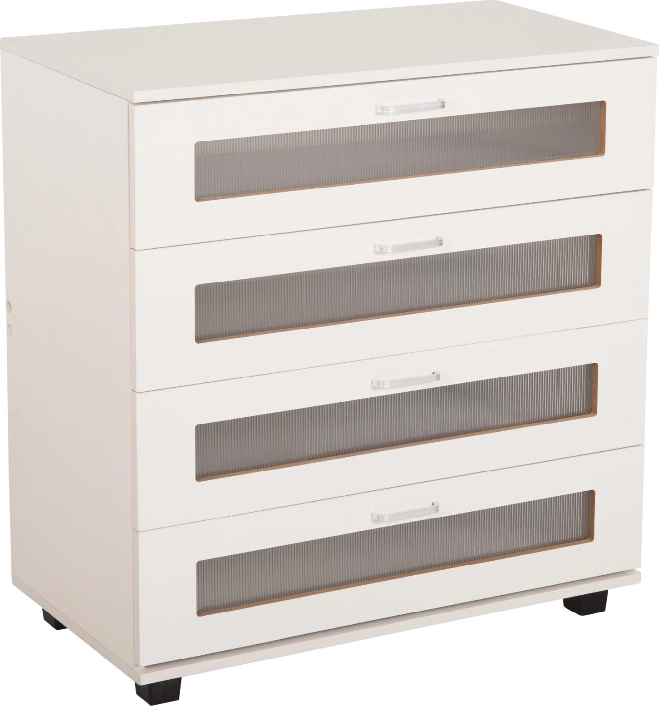 Komodinë THORGAN FH9880.03 melaminë e bardhë-4 sirtarë 80Χ40Χ83Hcm