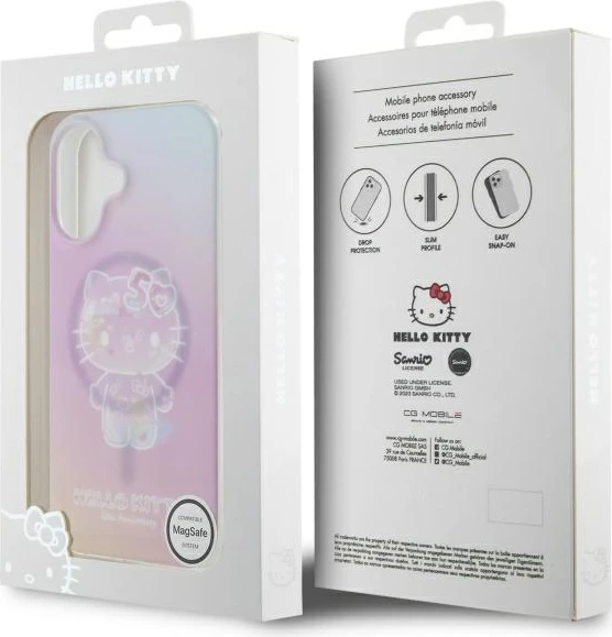 Mbështjellës Hello Kitty për iPhone 16, MagSafe, Rozë, 50 vjetori
