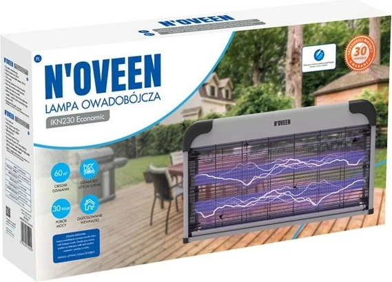 Llambë insekticidi N'OVEEN IKN230, metal, e zezë/gri