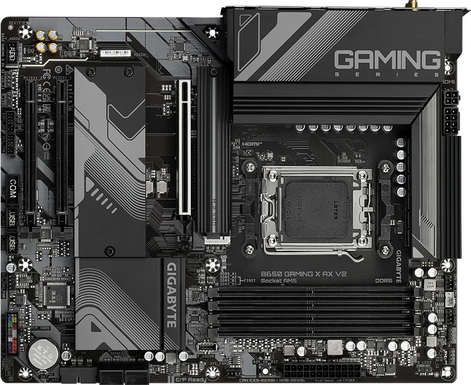 Pllakë amë Gigabyte B650 GAMING X AX V2, Socket AM5, ATX, 4x DDR5, Wi-Fi 6E, E zezë