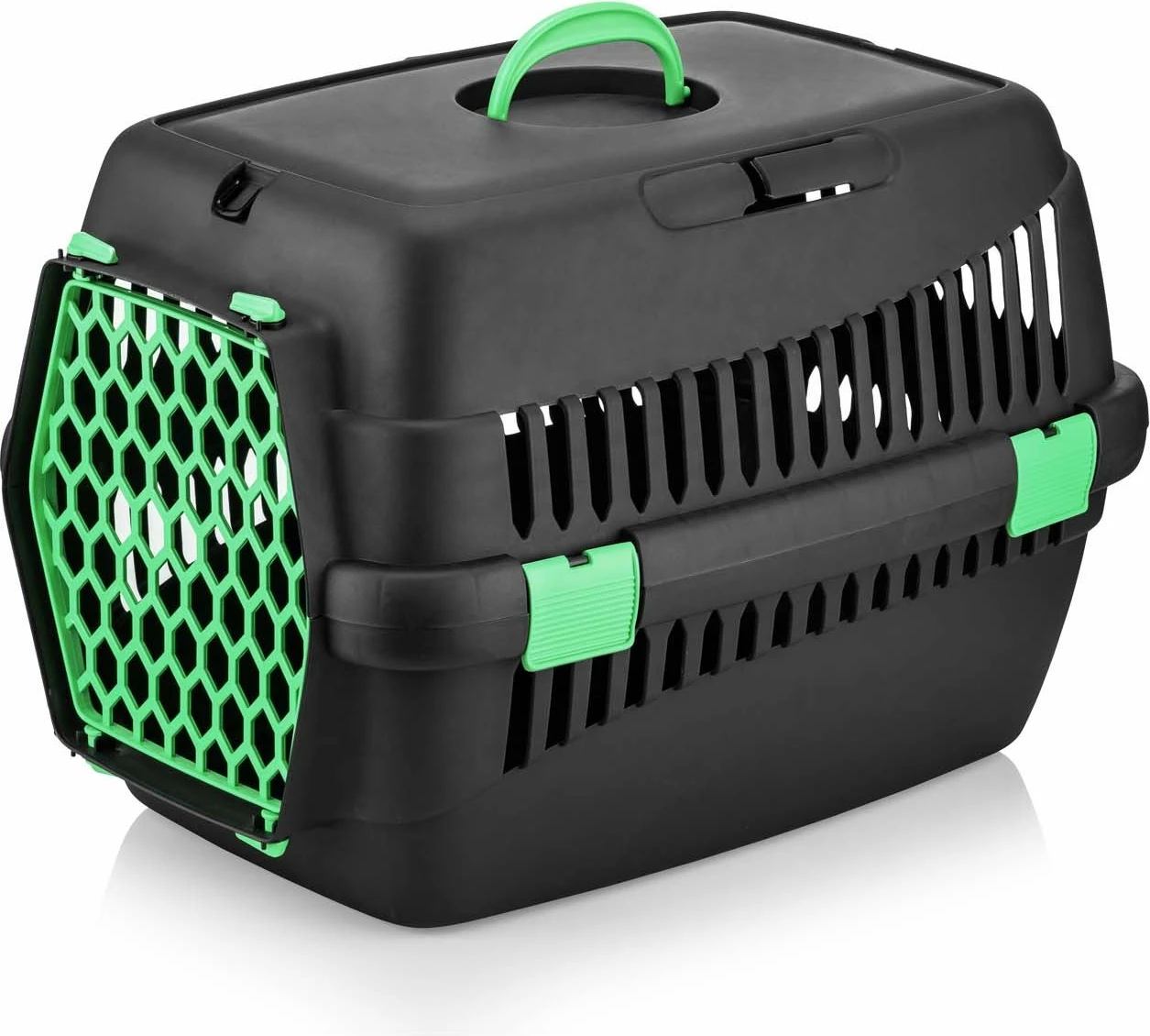 Kuti transporti për kafshë, Paws & Whiskers, 5096-S-4, e zezë dhe jeshile deti