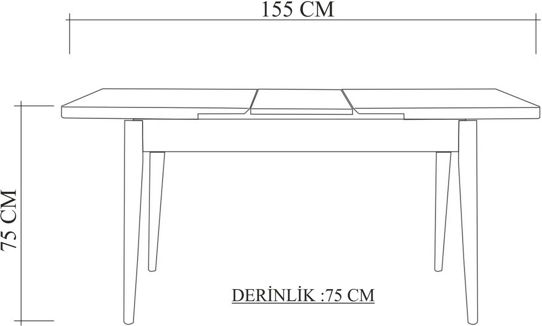 Set tavoline me karrige, zgjatës, 3 pjesë, Skye Decor, Santiago 0900, ngjyrë Atlantic Pine, Stone