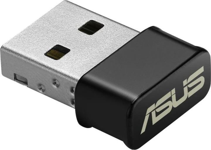 Adapter Wi‑Fi USB, Asus USB-AC53 Nano, AC1200 dual-band, MU-MIMO, zi/gri