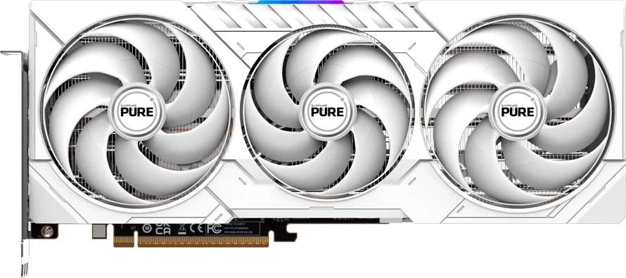 Kartë grafike SAPPHIRE PURE Radeon RX 9070 XT Gaming OC 16GB, 2x HDMI, 2x DisplayPort, e bardhë