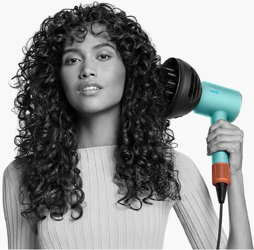 Tharëse flokësh Dyson Supersonic Nural, 1600 W, 13.3 l/s, Blu, Portokalli