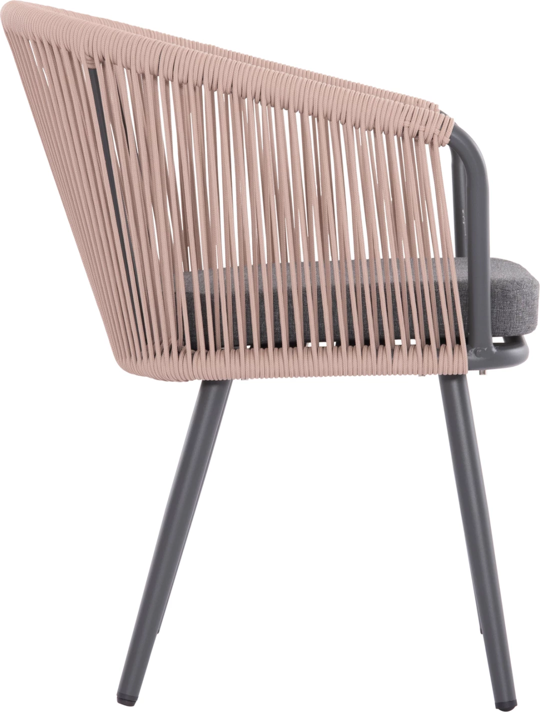 Karrige për ngrënie HARRIET FH5548.12, alumini, kornizë antracit-bezhë, set prej 4 copë, 60x62x80.5 cm