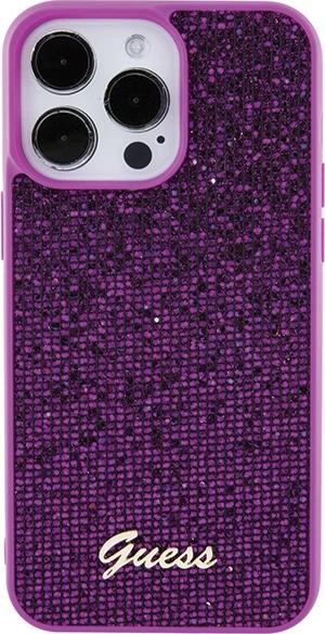 Mbështjellës Guess Disco Metal Script për iPhone 15 Pro Max, rozë