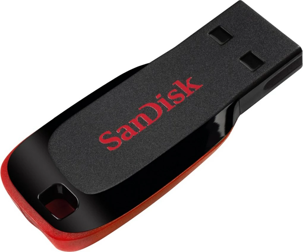 USB SanDisk Cruzer Blade, 32 GB, i zi, i kuq
