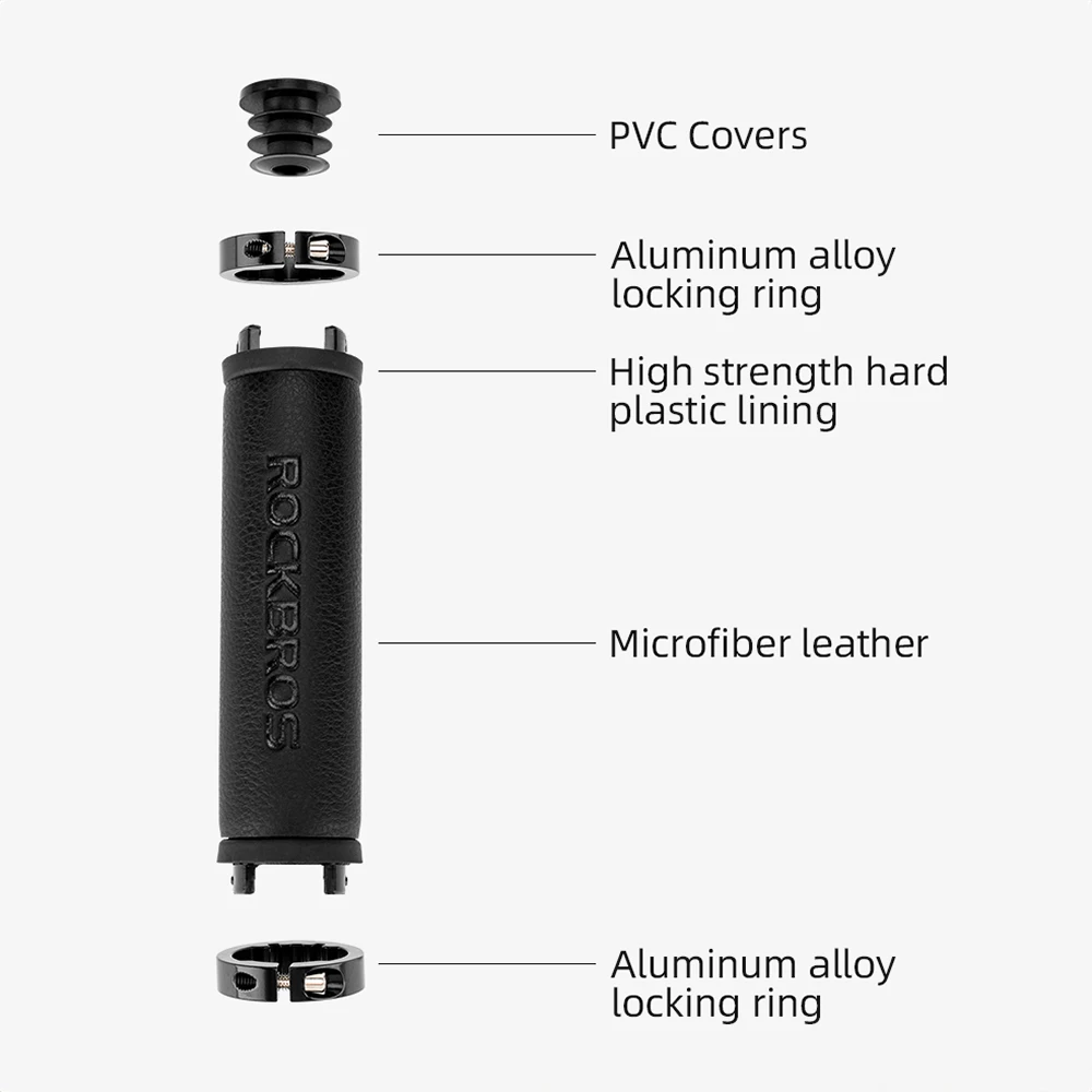 Doreza timoni për biçikletë Rockbros 40210003001, mikrofibër, e zezë