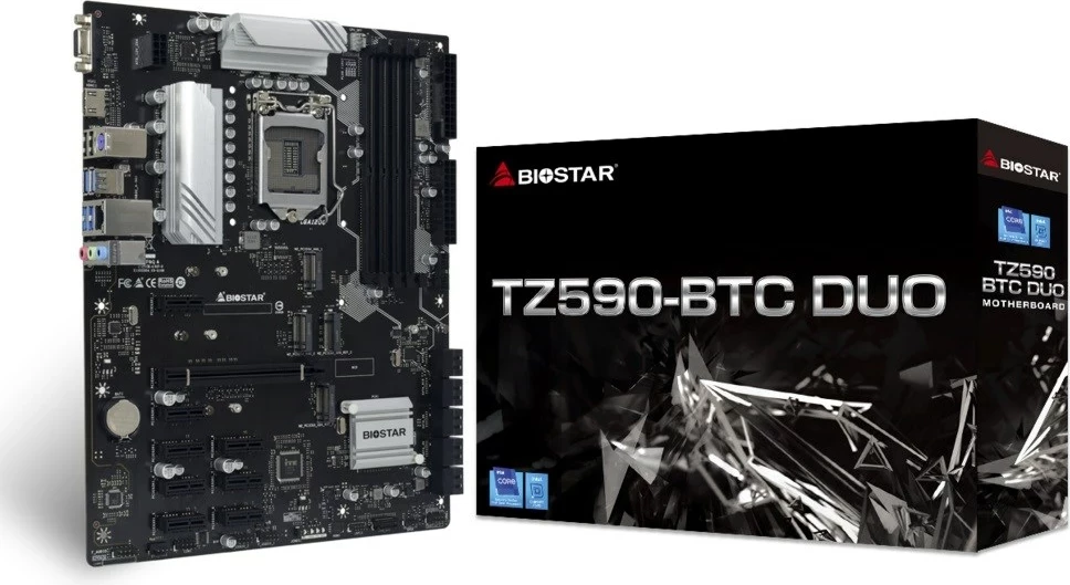 Pllakë amë Biostar TZ590-BTC DUO, ATX, Socket LGA 1200, e zezë