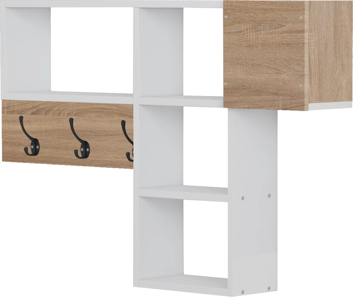 Varëse hyrëse me rafte HARLAN FH8973.12 melaminë në ngjyrë Sonama-Bardhë 99,5x15x61Hcm