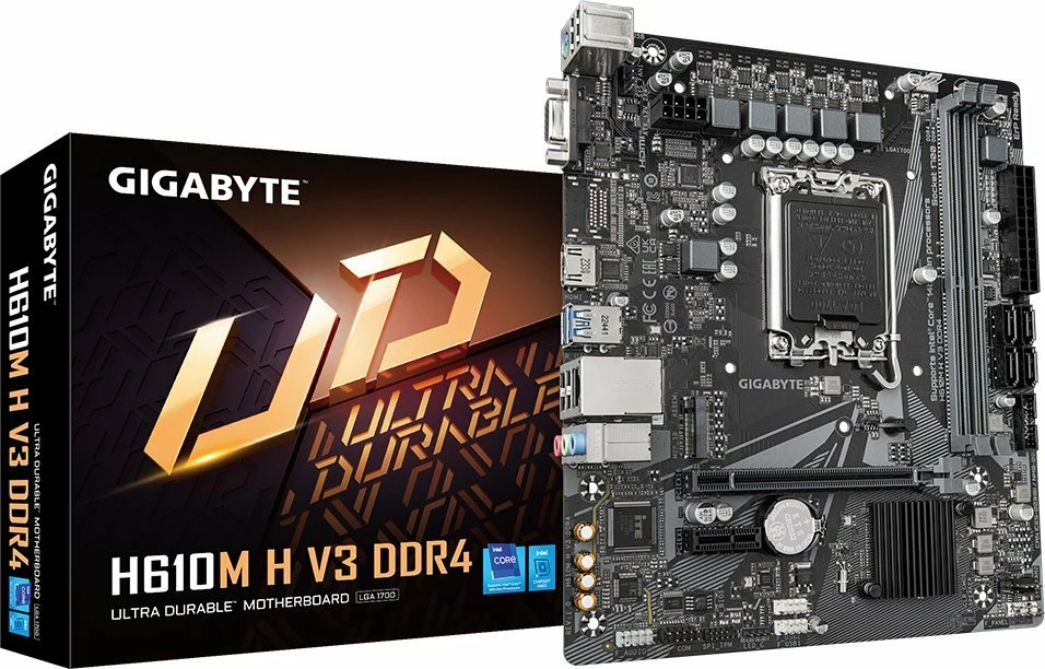 Pllakë amë Gigabyte H610M H V3 DDR4, 64GB, M.2 NVMe, mATX