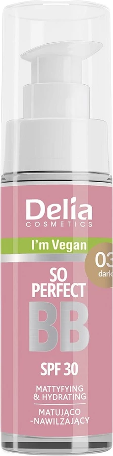 BB krem për femra Delia So Perfect Vegan SPF30 03 Dark 30ml