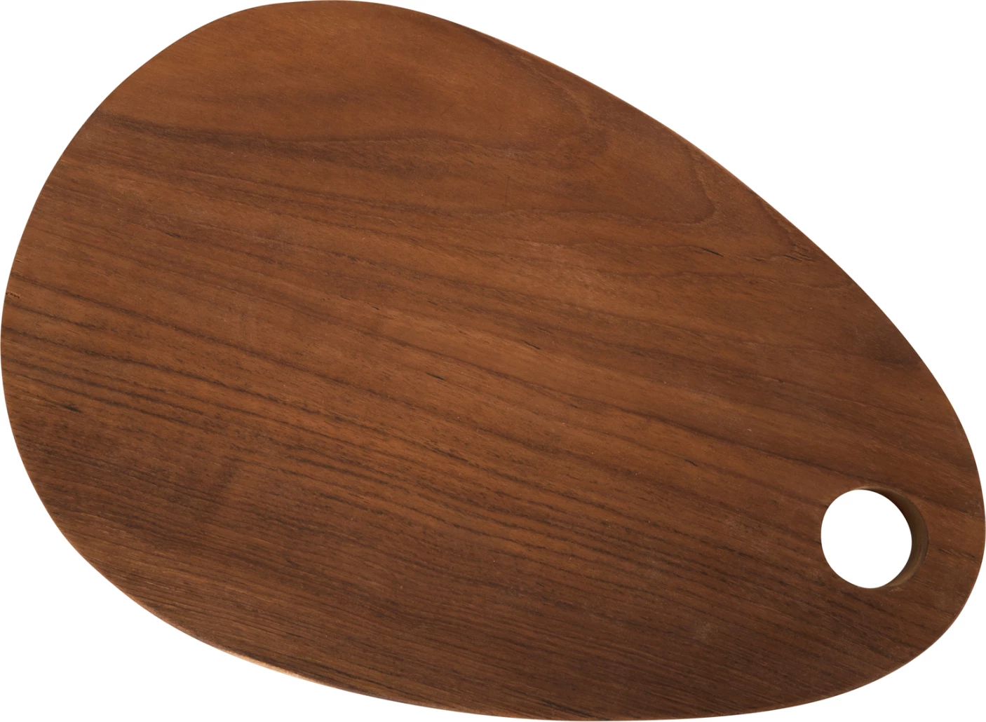 Dërrasë prerëse për kuzhinë, dru tik, ngjyrë natyrale, me vrimë për varje, FH4288, 20,5x30,5x2H cm