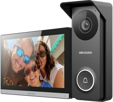 Sistem video-interfoni Hikvision DS-KIS313-P, 7", me Wi-Fi, Gri/Bardhë