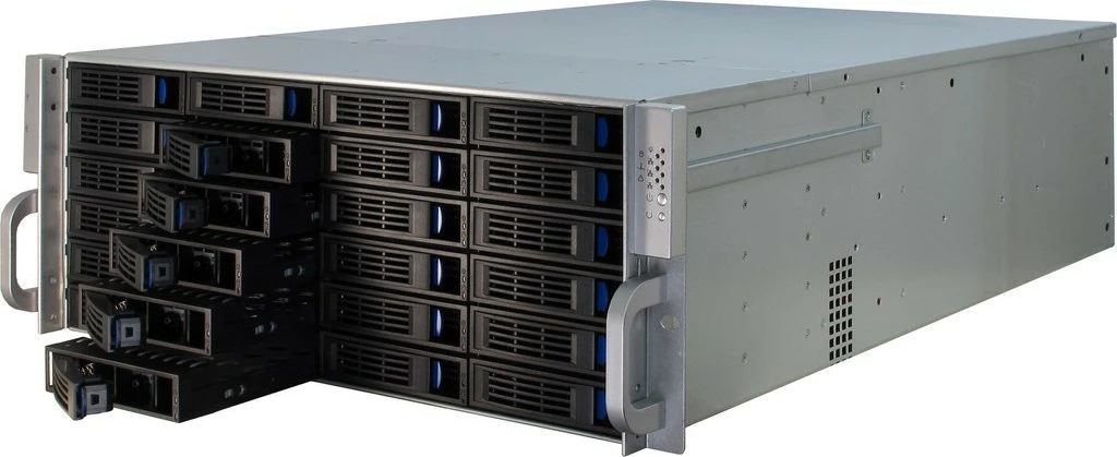 Kasë serveri Inter-Tech 4U-4424, rack 4U, ATX/EATX/EEB/Mini-ITX/uATX, metal, e zezë/argjendtë