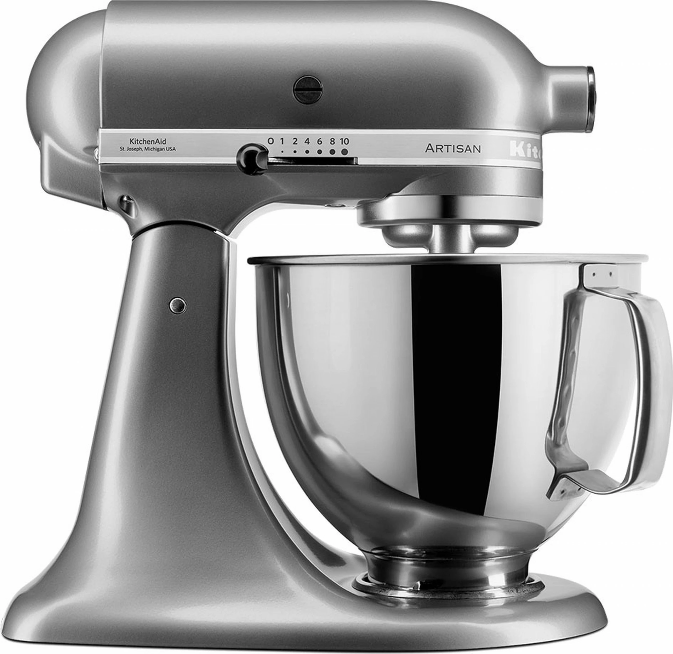 Mikser KitchenAid Artisan 5KSM175PSECU, 300W, 4.8L, kontur argjend