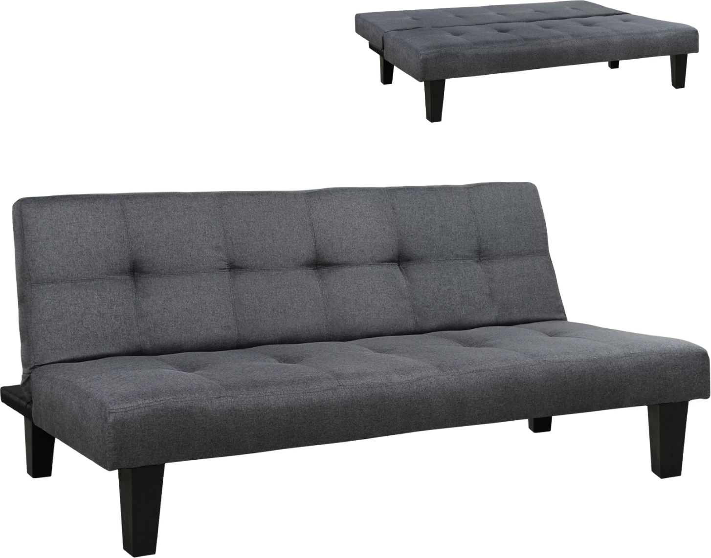 Divan/shtrat, material gri, FH3000.02, 180x82.5x78 cm