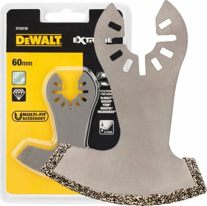 Teh sharrë diamanti DeWalt DT20739-QZ 75x60mm, 2.4mm, për multitool oscilues (1 copë)