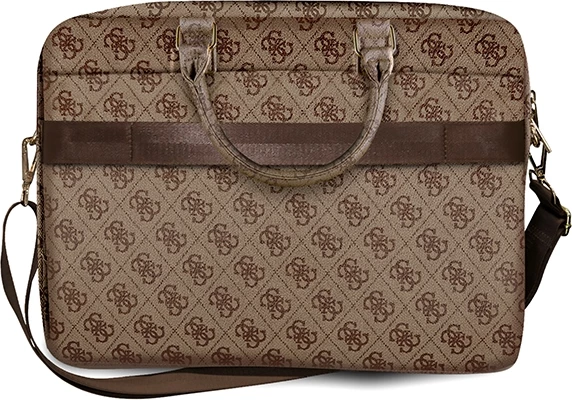 Mbështjellës laptopi Guess 4G Big Logo, deri 16", Kafe