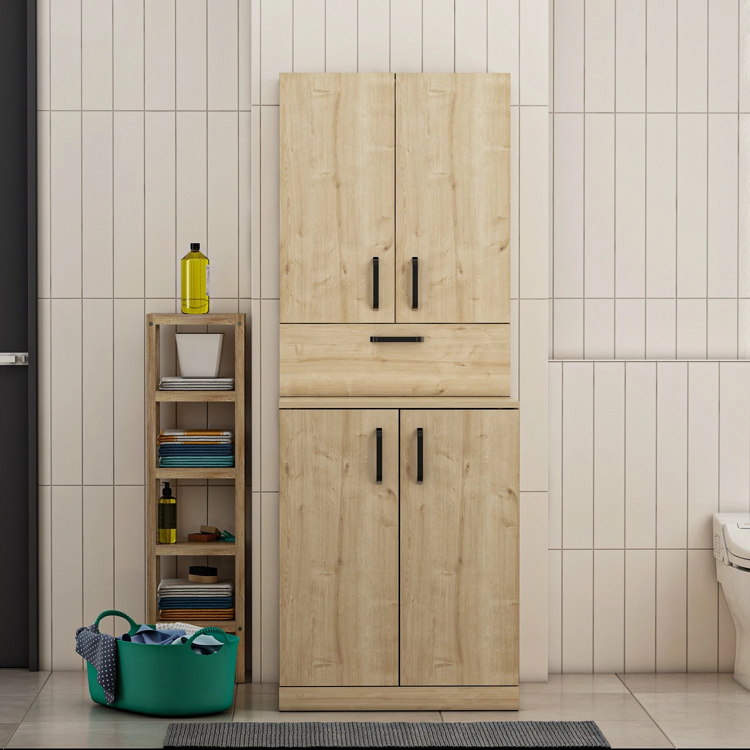 Dollap për lavatriqe, ngjyrë lisi, Palmira