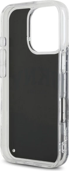 Mbështjellës DKNY Liquid Glitter Arch Logo për iPhone 16 Pro Max 6.9", i zi