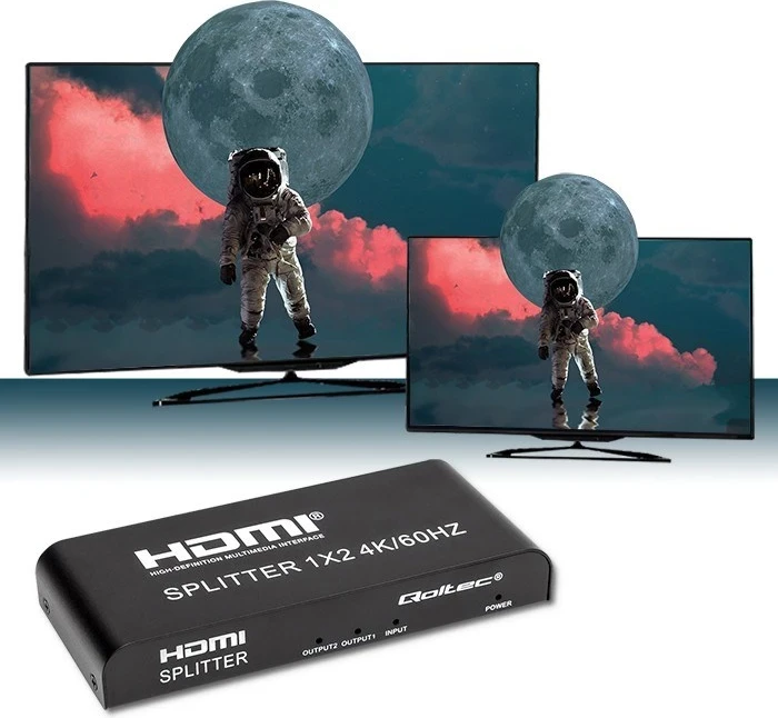 Splitter HDMI aktiv Qoltec 51797, 2 x HDMI, 4K x 2K, 60Hz, i zi